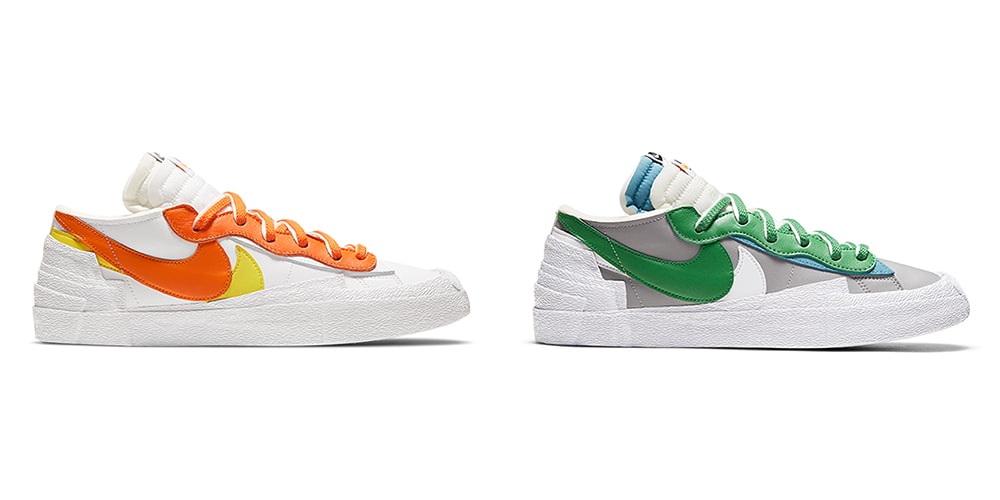 Выпускаются кроссовки Nike Blazer Low от sacai в цветах «Magma Orange» и «Classic Green».