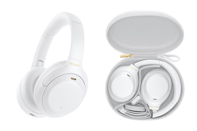 all white sony headphones