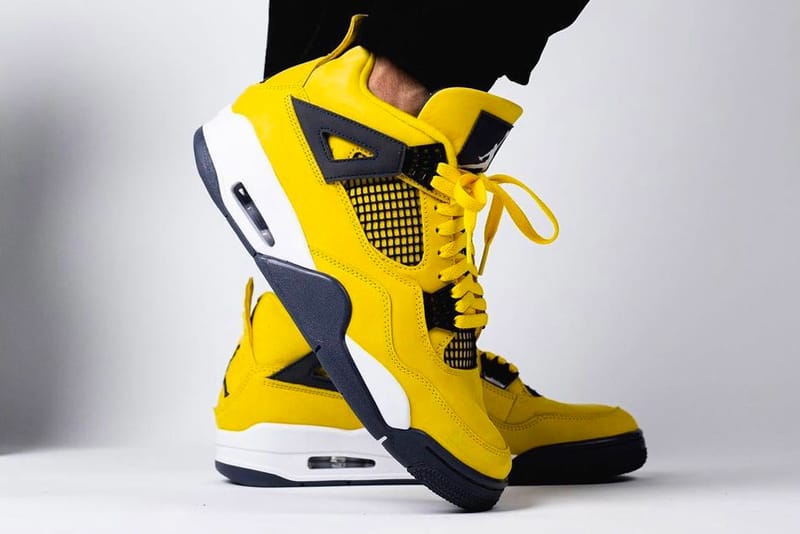 Jordan 4s hotsell yellow black