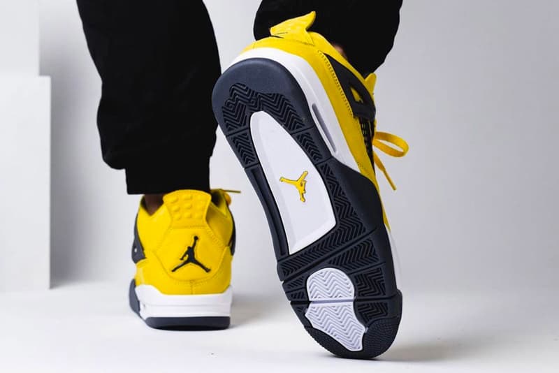 jordan 4 lightning on feet