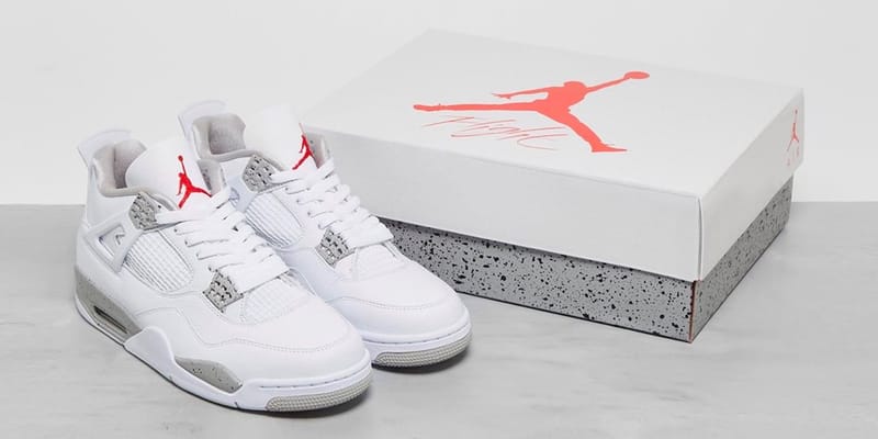 Air jordan 4s store white