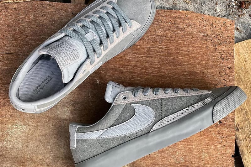 Forty Percent Against Rights Nike Blazer Low Gray | Hypebeast