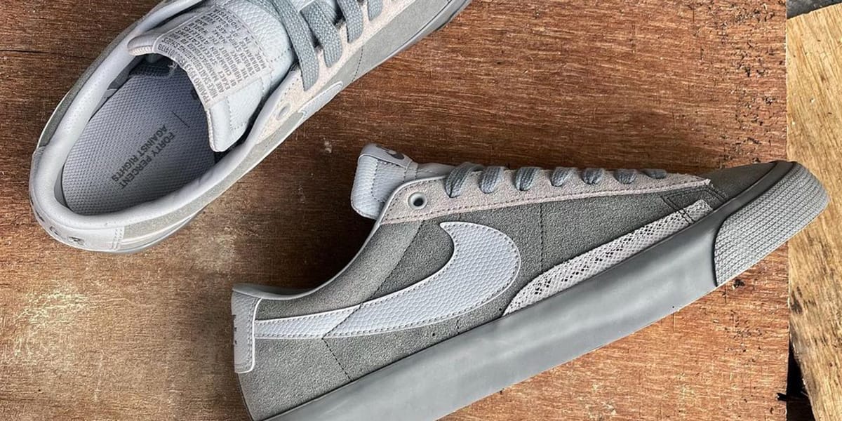 Forty Percent Against Rights Nike Blazer Low Gray | HYPEBEAST