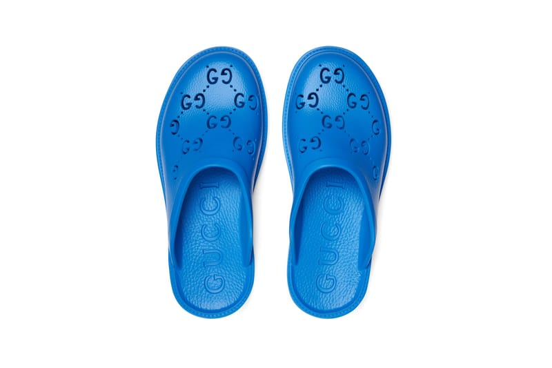 Gucci slides best sale men blue