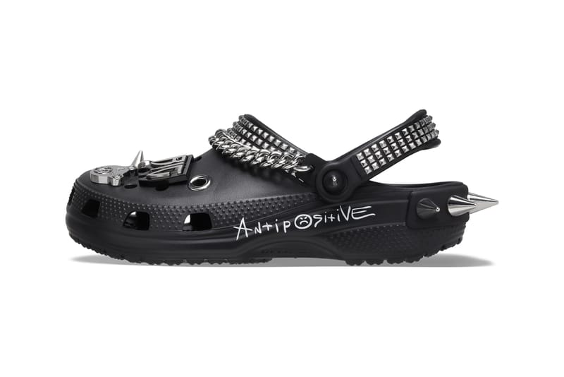 Crocs with clearance spikes and chains