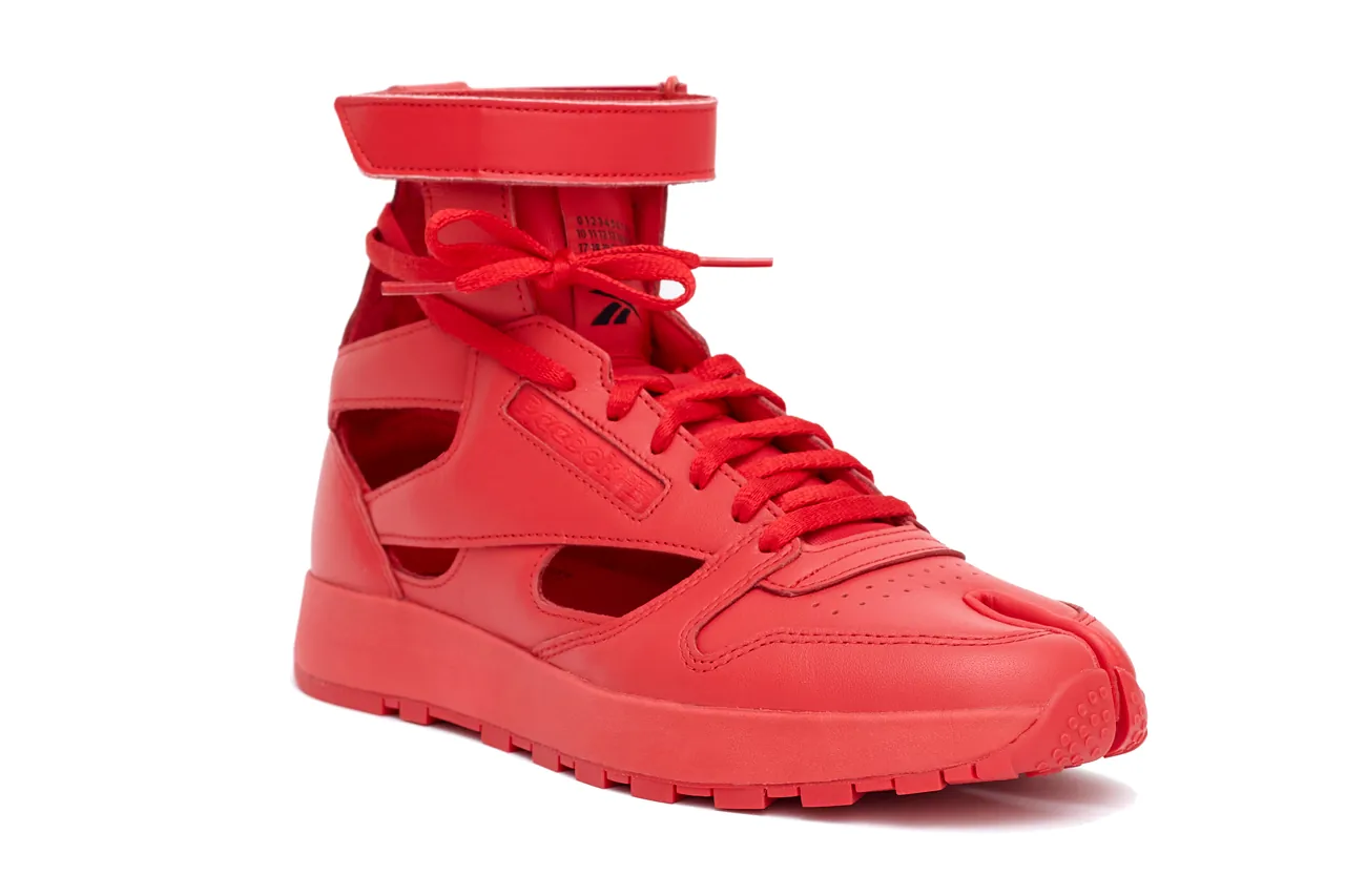 Red reebok freestyle high on sale top