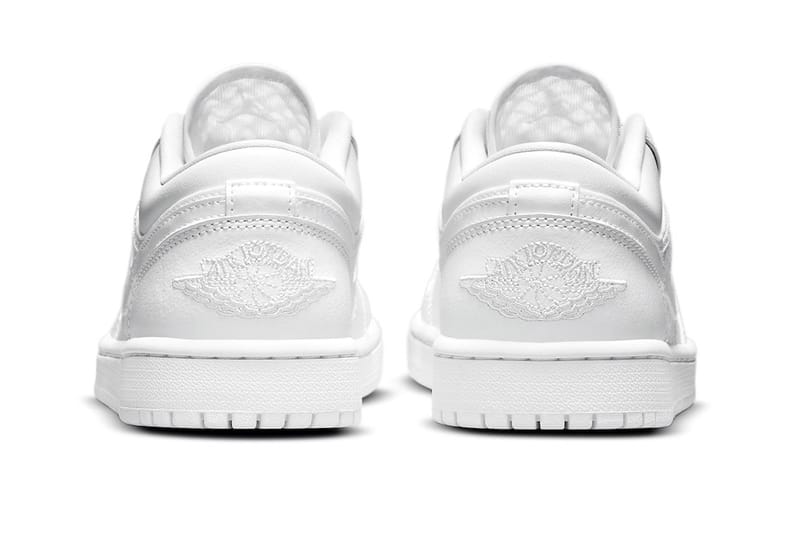 All white low sales top jordans