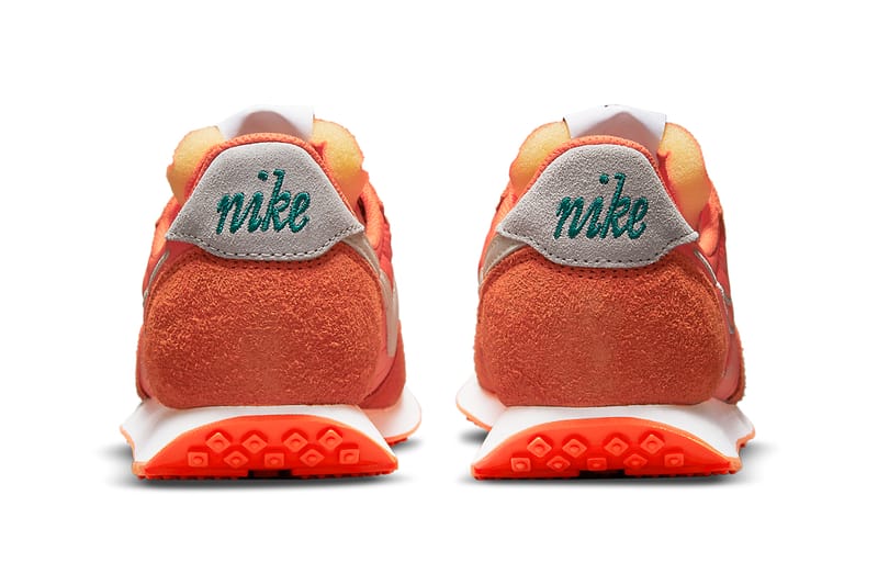 nike waffle green and orange