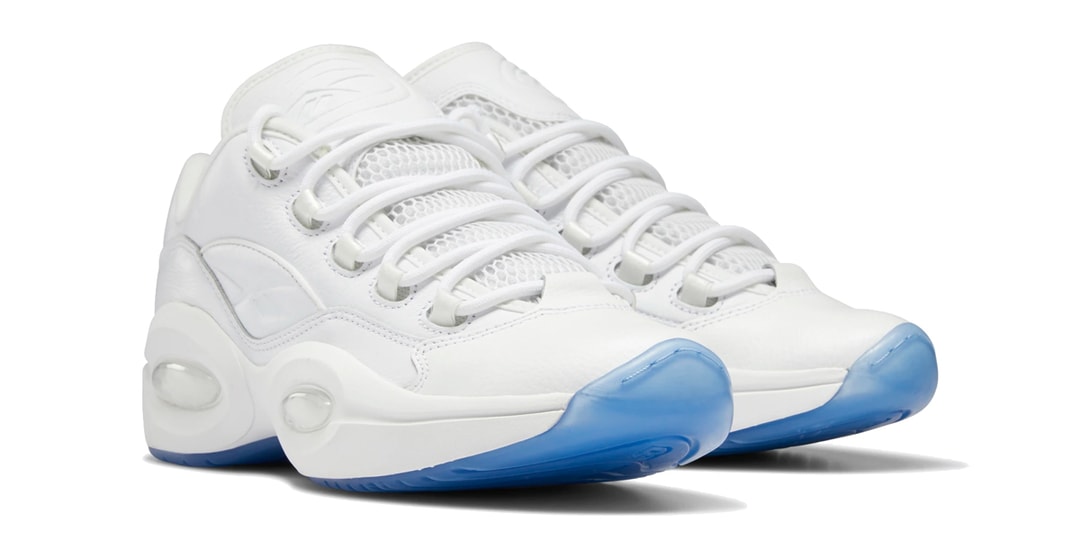 Reebok Question Low «Clear» с подошвой ледяного синего цвета