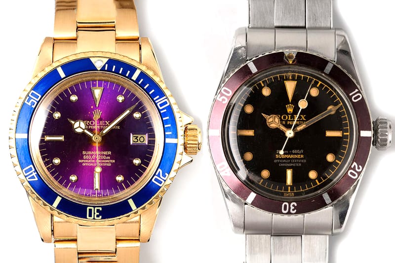 Red submariner dial on sale variations