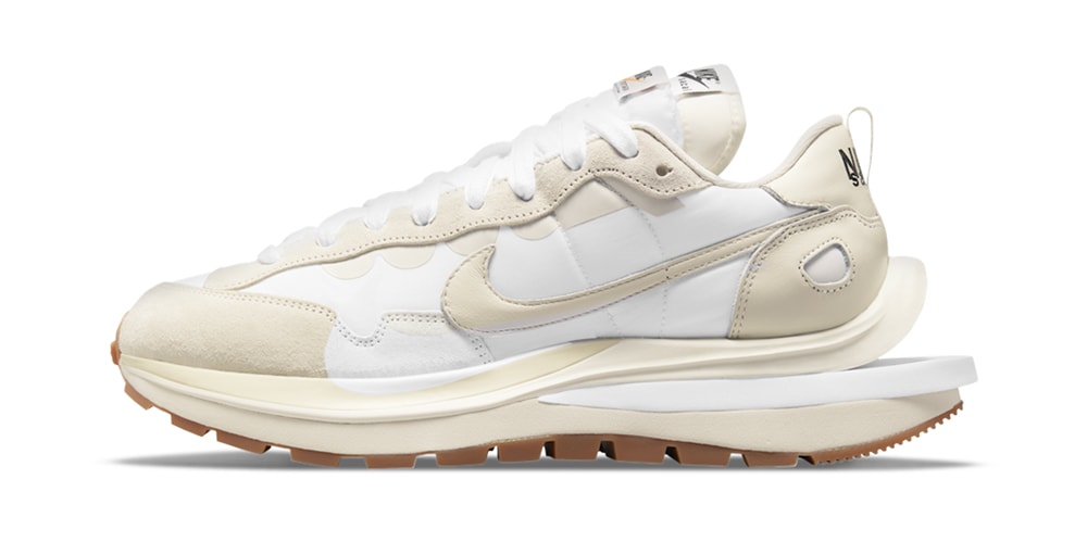 Официальный взгляд на кроссовки sacai x Nike VaporWaffle «White/Sail»