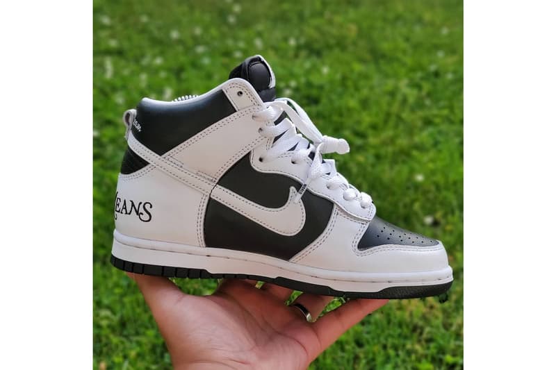 supreme nike dunk high by any means