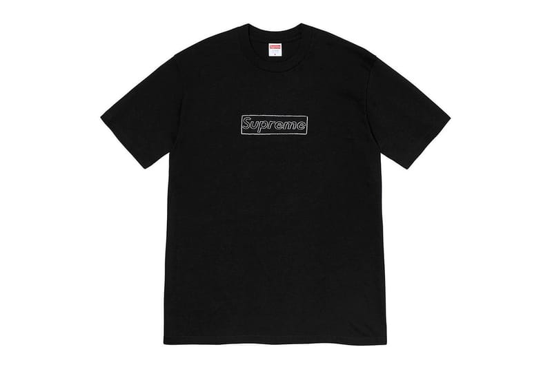 Supreme best sale black tees