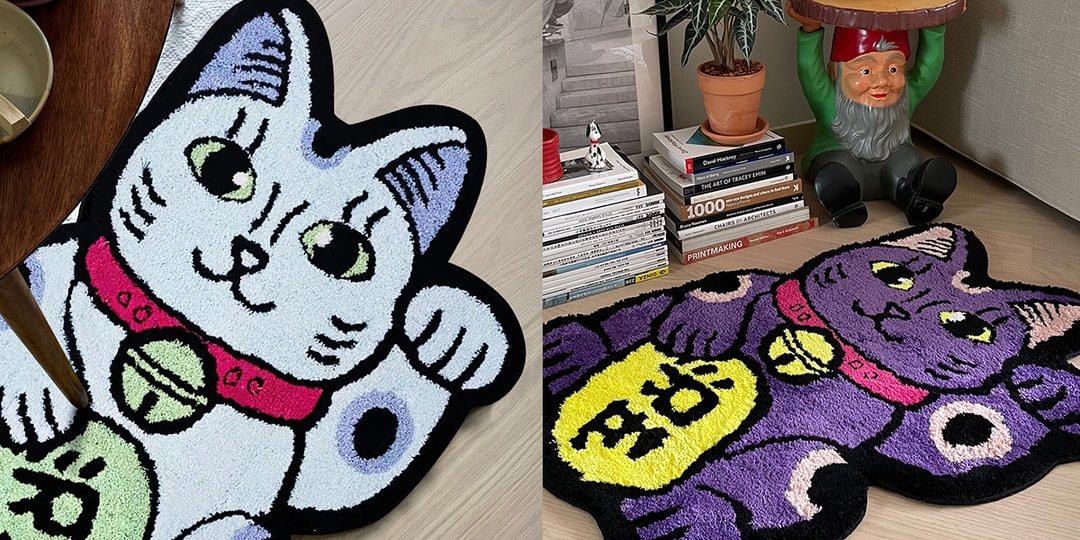 RAW EMOTIONS Blue, Purple Lucky Cat Rugs | Hypebeast