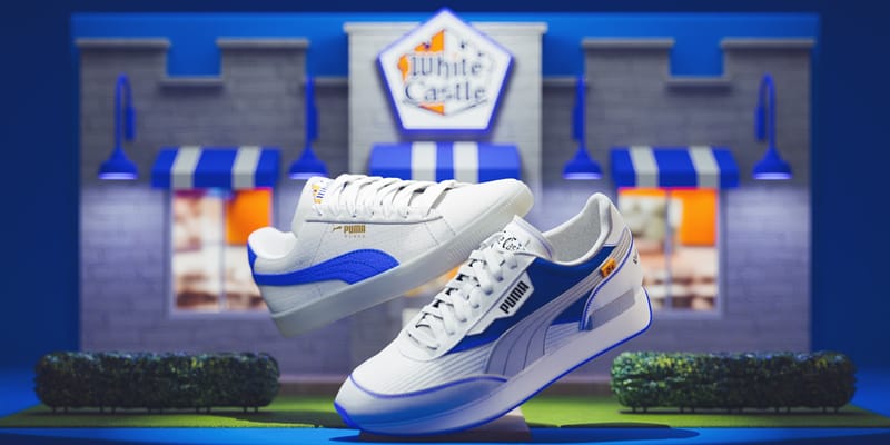 puma suede white castle