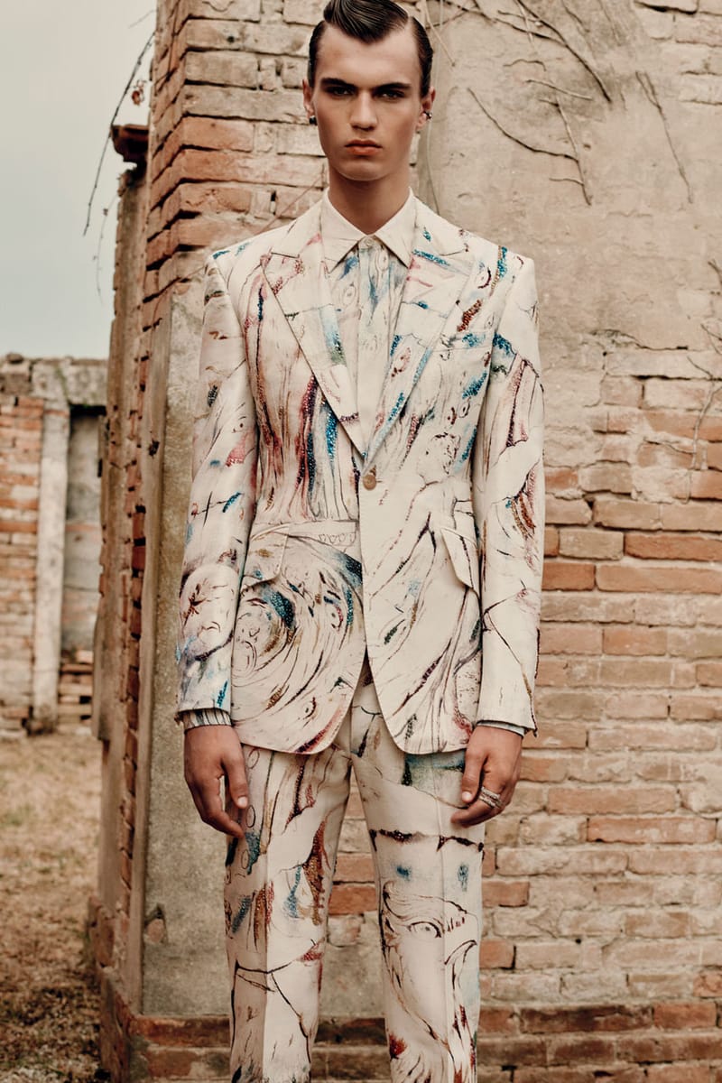 イタリア製 Alexander McQUEEN ストライプ ブザム シャツ イタリア製 Alexander McQUEEN ストライプ ブザム シャツ