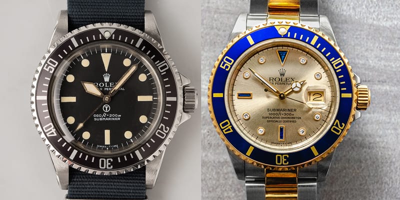 Rolex best sale submariner variations