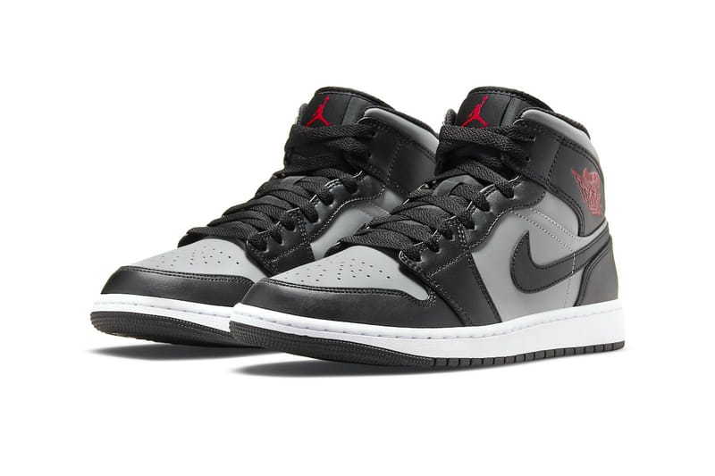 Air jordan 1 red and grey sale