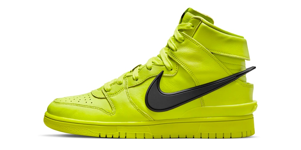 Официальный взгляд на AMBUSH x Nike Dunk High «Flash Lime»