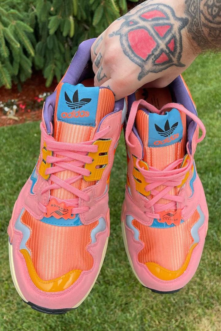 Bad Bunny x adidas ZX 8000 "Ice Cream" First Look HYPEBEAST