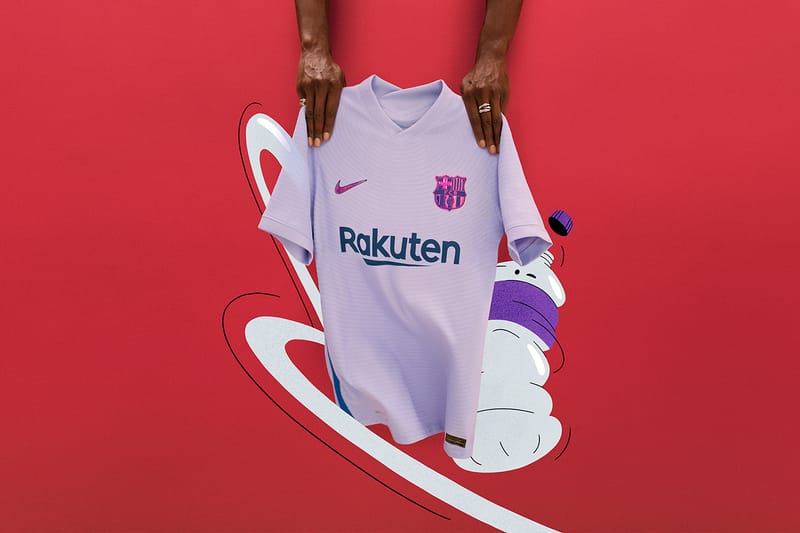 FC Barcelona 2021/22 Purple Away Kit by Nike | Hypebeast