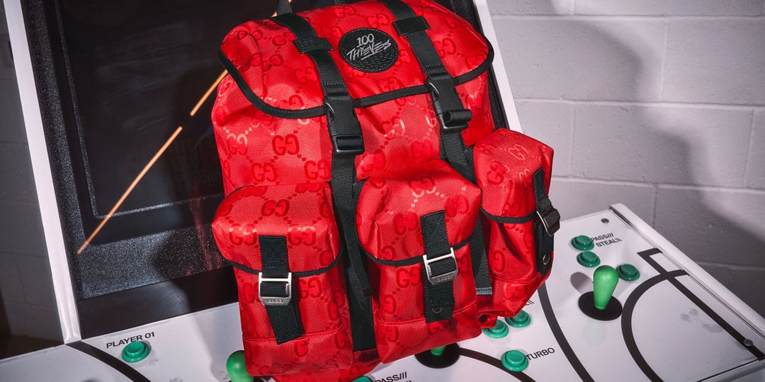 Gucci представляет капсульный рюкзак с перфорацией для игр и 100 Thieves
