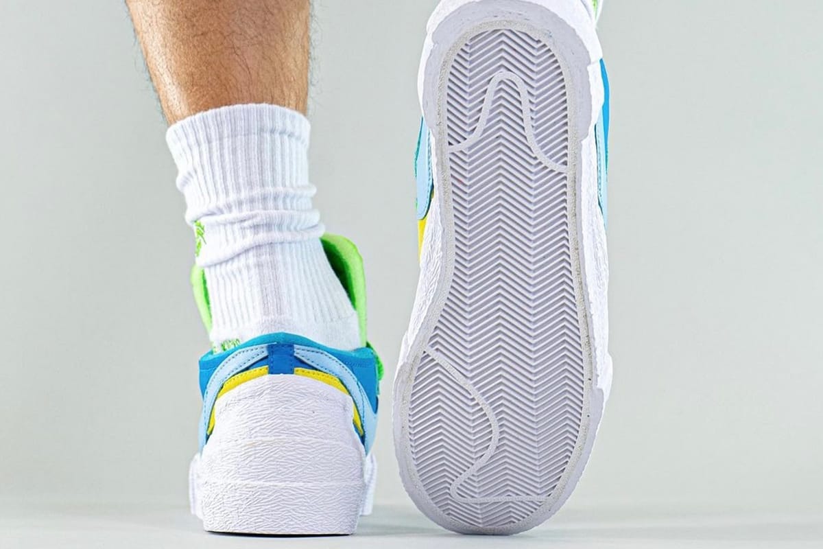 KAWS x sacai Nike Blazer Low Another On-Foot Look | HYPEBEAST