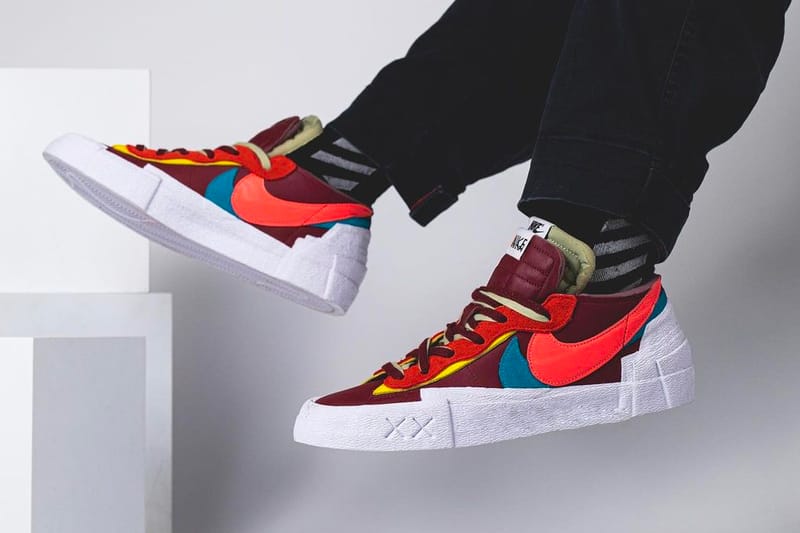 KAWS x sacai Nike Blazer Low On-Foot Look | Hypebeast
