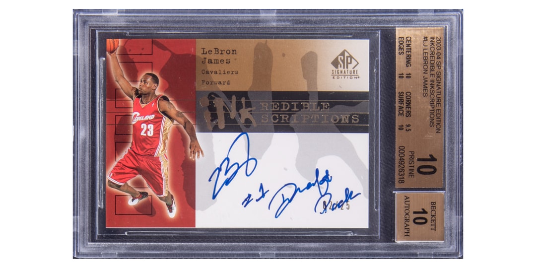 signed lebron james rookie card