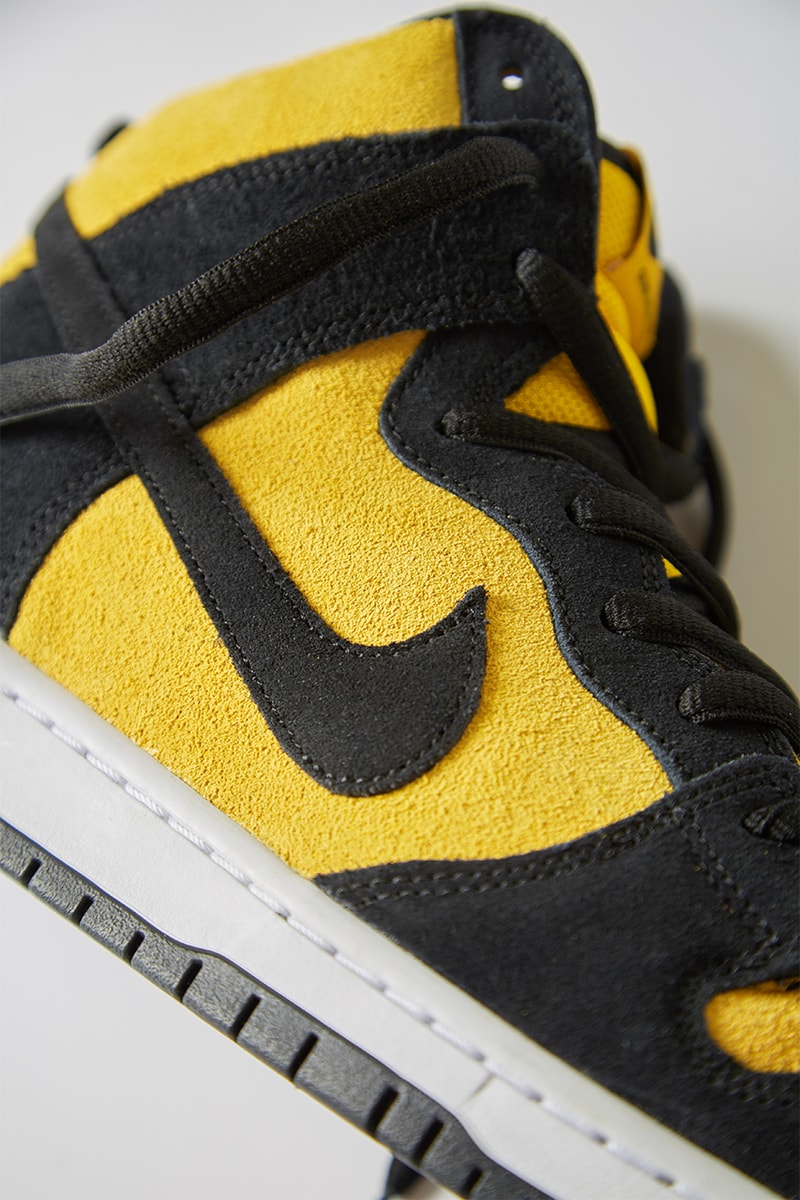 sb dunk high pro maize black
