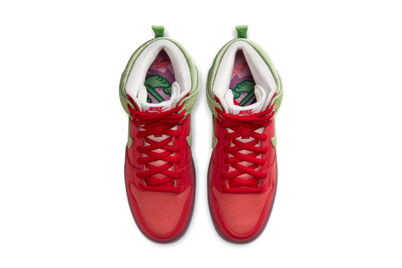 Nike SB Dunk High Strawberry Cough CW7093-600 Release | Hypebeast