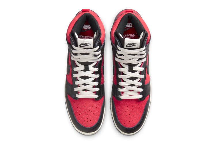 undercover x nike dunk high 1985 gym red