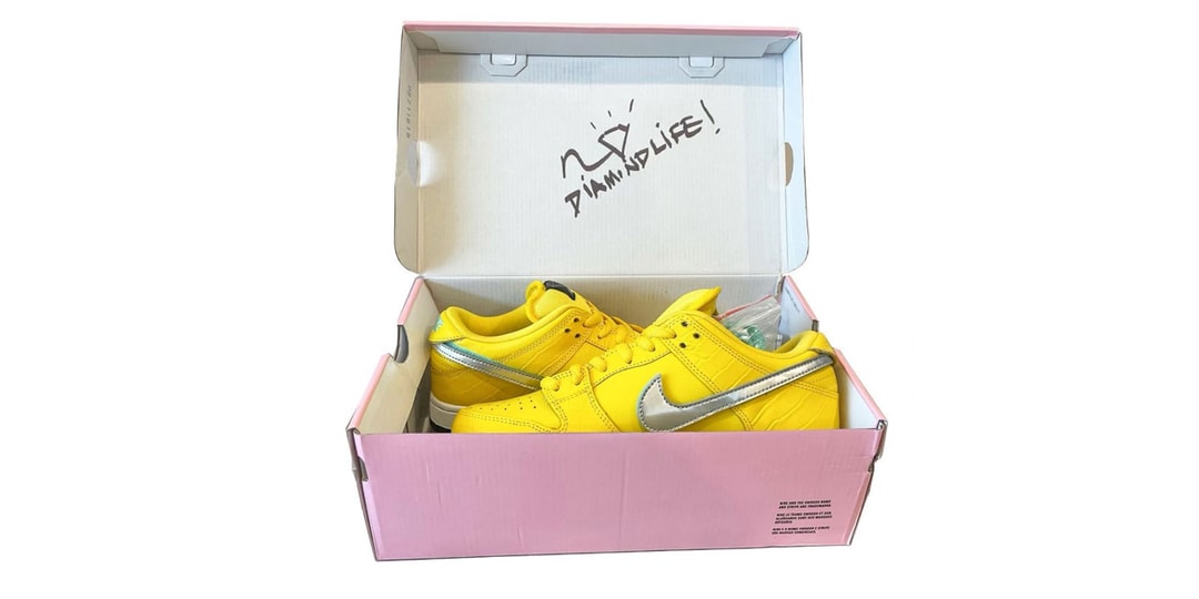 Подписанная пара Diamond X Nike SB Dunk Low «Canary» разыгрывается по уважительной причине