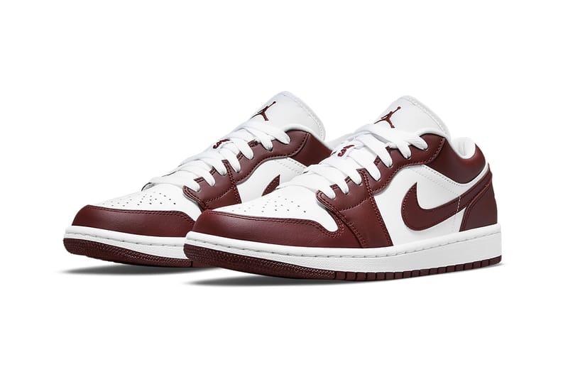 Maroon and shop white jordans