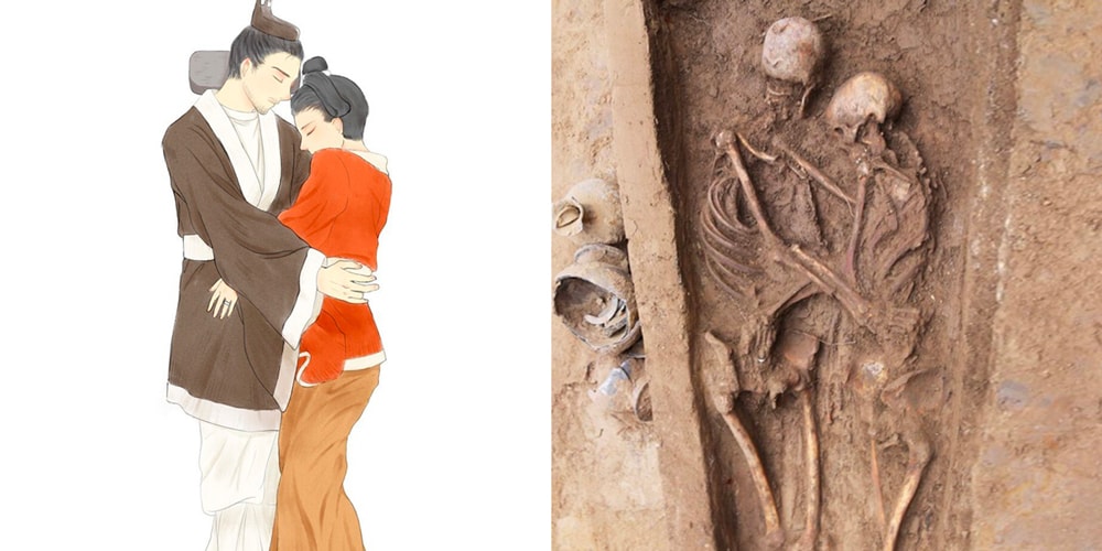Исследователи раскопали древнюю двойную могилу в Северном Китае
