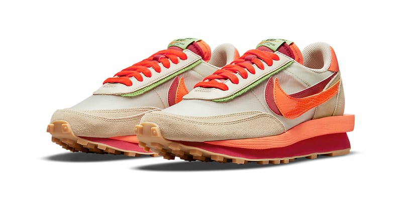 CLOT sacai Nike LDWaffle Orange DH1347-100 Release Date