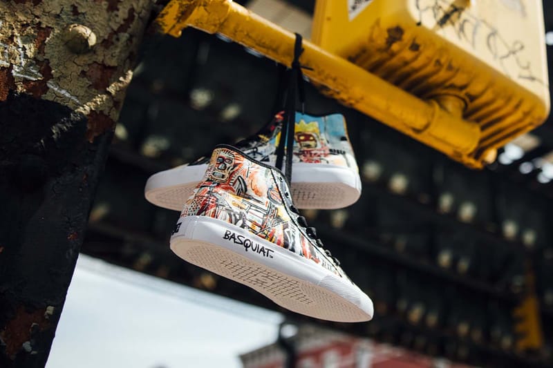 JEAN-MICHEL BASQUIAT ハイカットスニーカー NEW RELEASE】 にゅ～ずHi『Basquiat』 バスキアのアート × 特注
