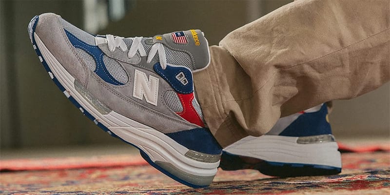 New balance best sale grey blue red