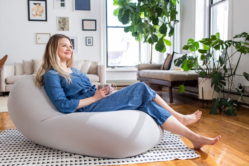 Elevated bean bag online chair