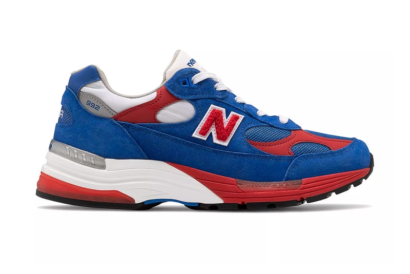 New balance white blue red best sale