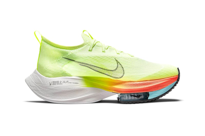 Nike Air cheapest Zoom Alphafly Next% Flyknit Running Shoes Volt Mens Size 8.5 CI9925-700