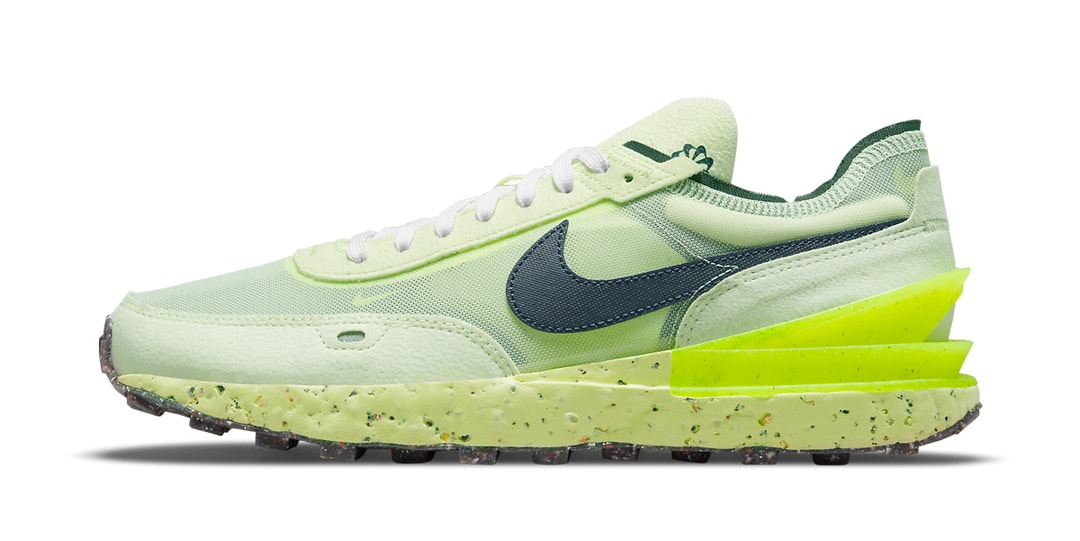 Nike Waffle One Crater «Lime Ice» сочетает в себе земную конструкцию и необычную цветовую палитру.