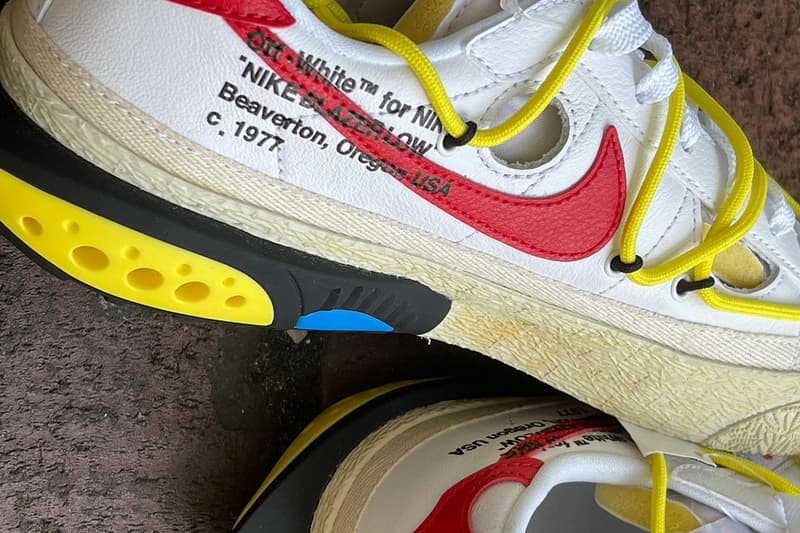 Off-White Nike Blazer Low White Yellow Red Release Info | HYPEBEAST