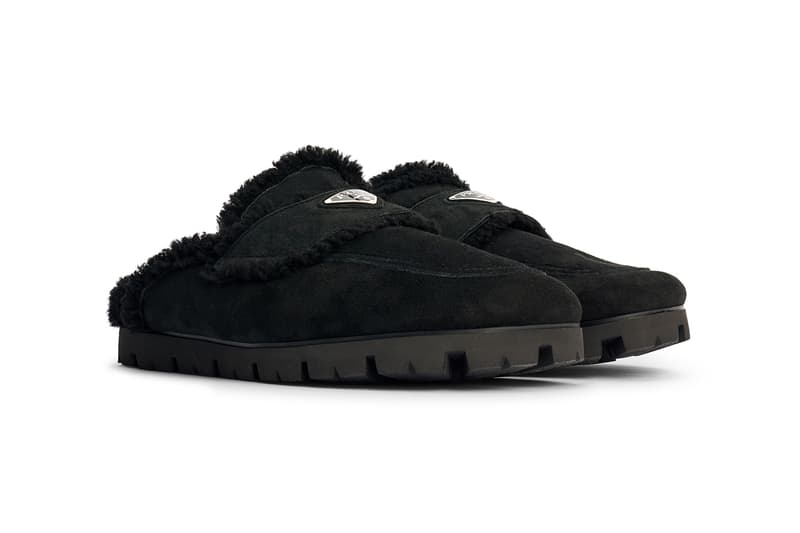 prada shearling mules