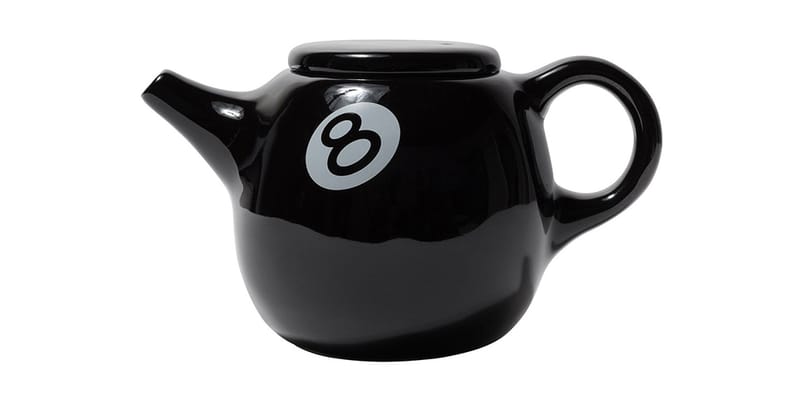 Stüssy Drops Classic Black 8-Ball-Inspired Tea Pot | Hypebeast