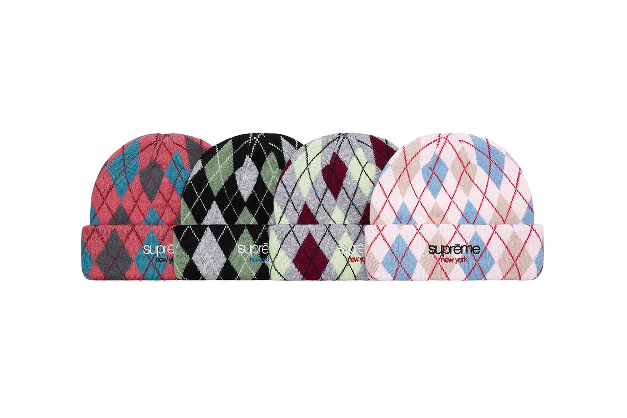 Supreme brushed pattern clearance beanie