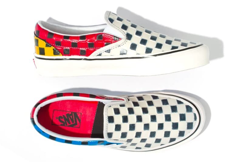 Color block checkered on sale vans