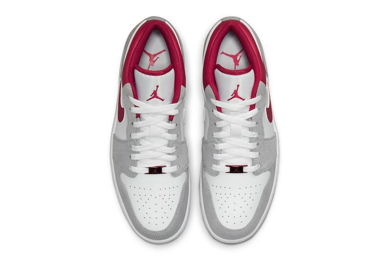 Red white discount and gray jordans