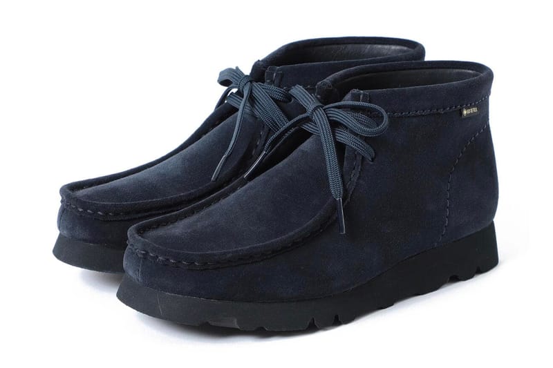 CLARKS ORIGINALS × BEAMS / 別注 Wallabee Boot GORE-TEX NAVY UK8 ...