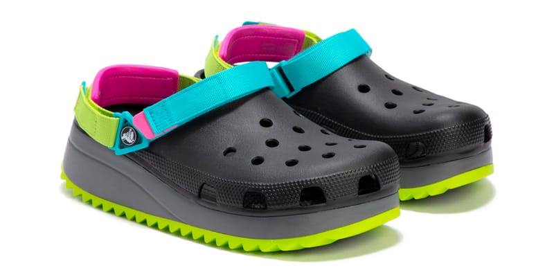 Black colorful online crocs